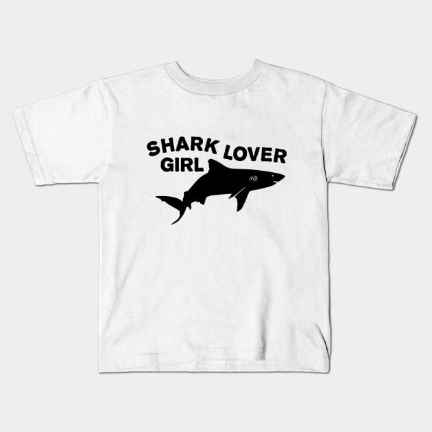 Shark lover girls Kids T-Shirt by TMBTM